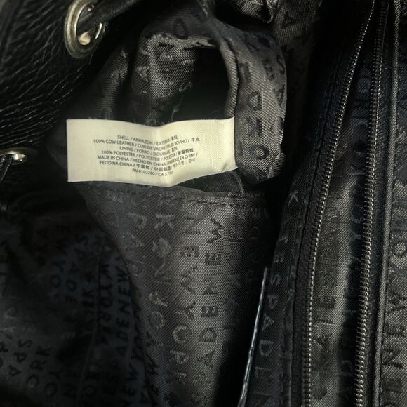 Kate Spade Backpack Purse Mulberry Street Small Breezy Black Pebbled Leather - Picture 8 of 9